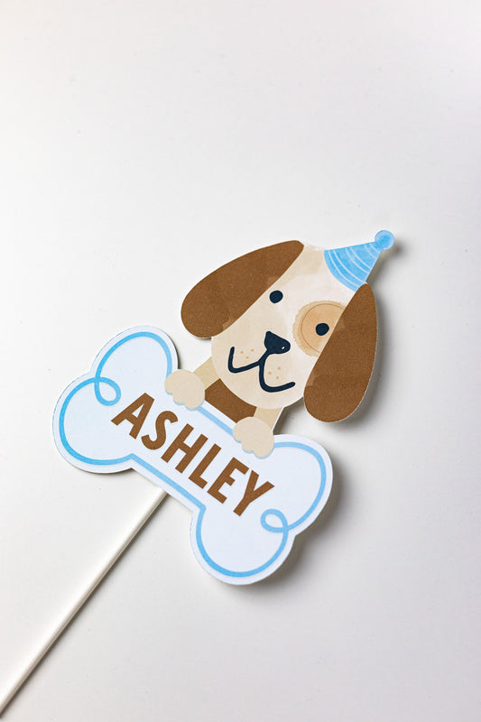 Personalized Puppy Dog Cake Topper, view 5