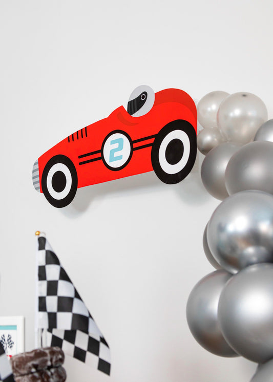 Vintage Race Car Printable Backdrop