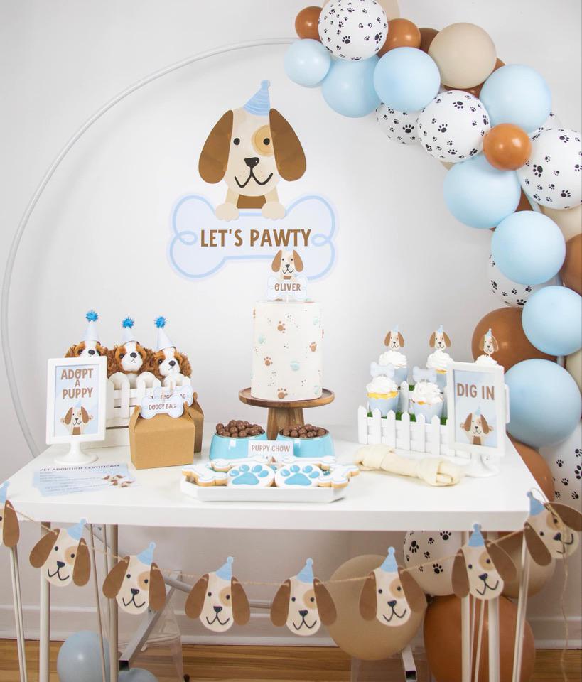 Puppy Dog Birthday Banner