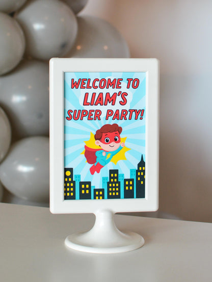 Personalized Welcome Superheroes Sign
