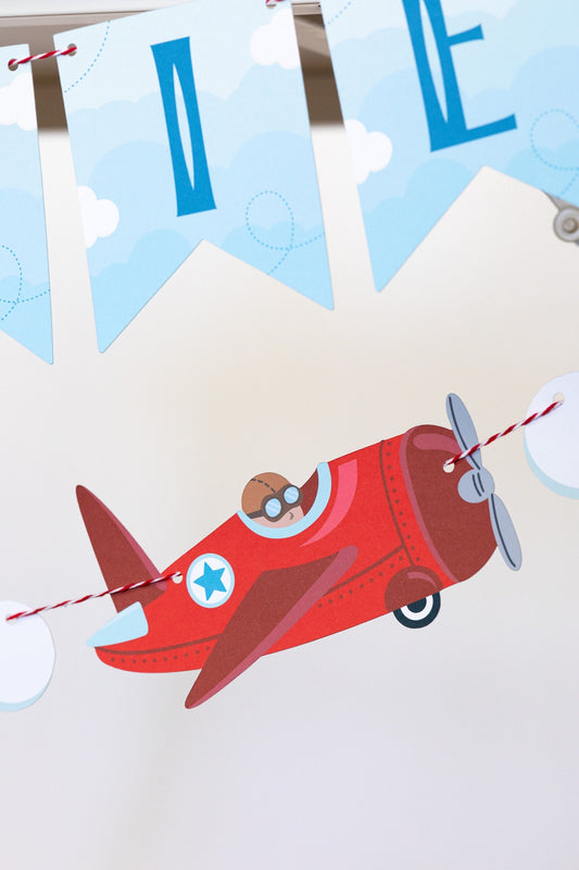 Vintage Airplane Party Garland