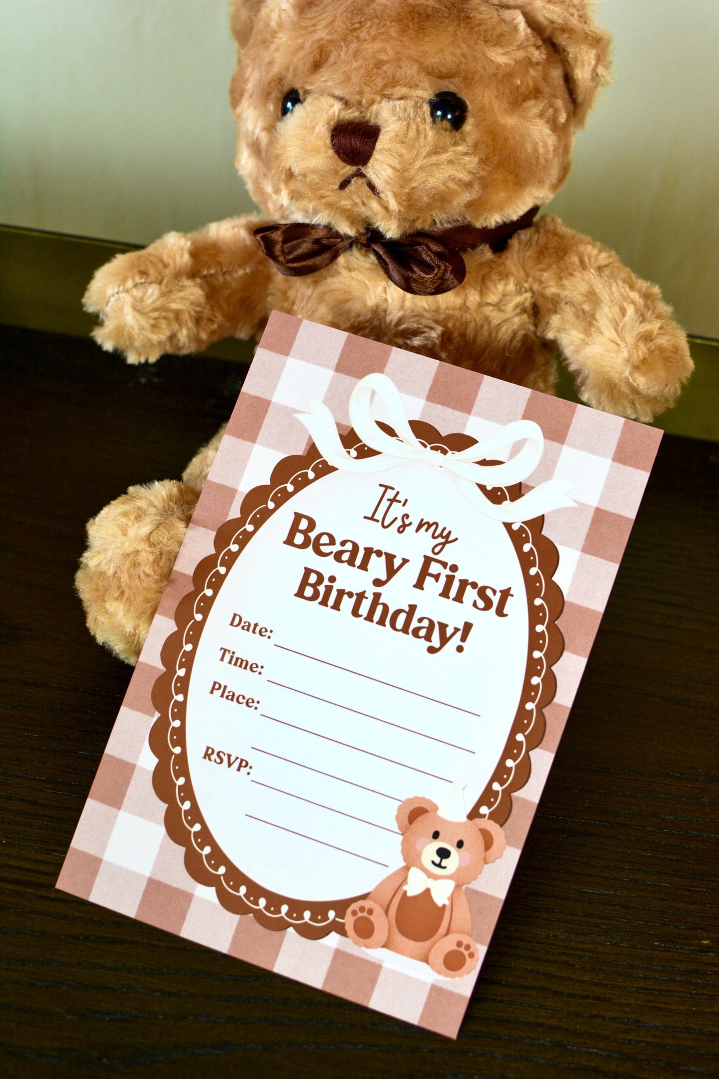 Teddy Bear Birthday Invitation Printable