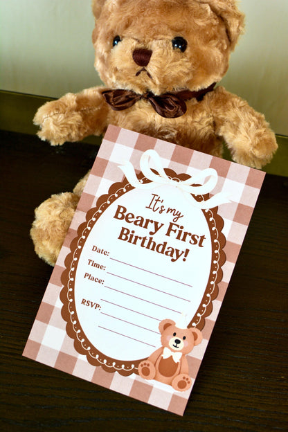 Teddy Bear Birthday Invitation Printable