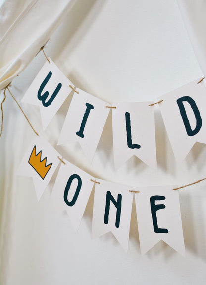 Wild One Banner for a Wild Things birthday party, view 6