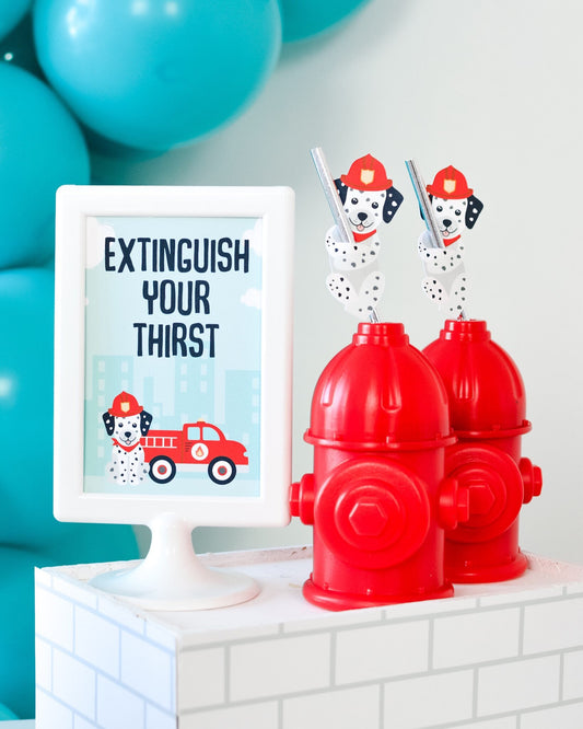 Extinguish Your Thirst Firetruck Sign, view 2