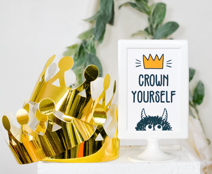Crown Yourself Wild Things Party Sign, view 3
