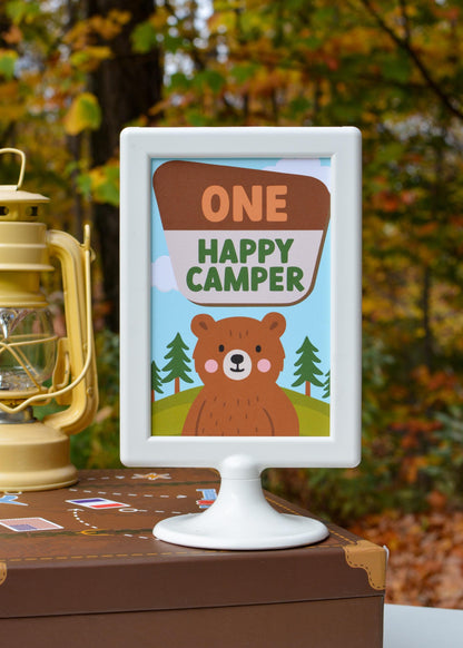 One Happy Camper Party Sign