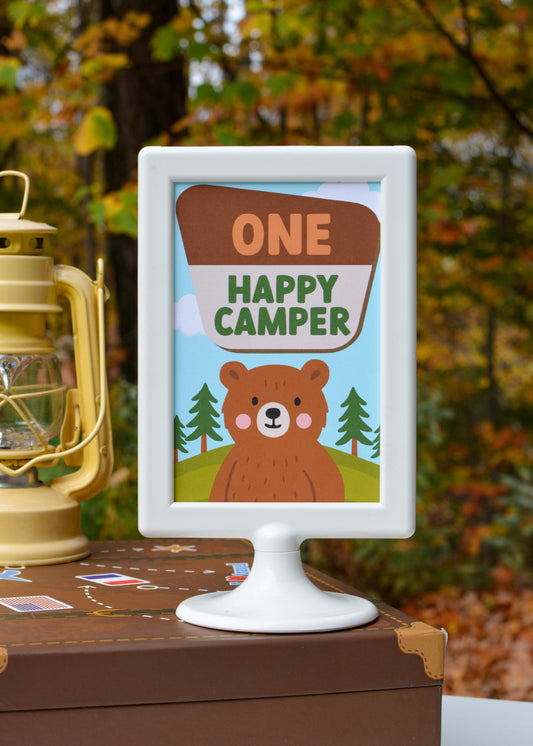 One Happy Camper Party Sign