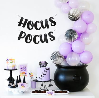 Black Glitter Hocus Pocus Garland