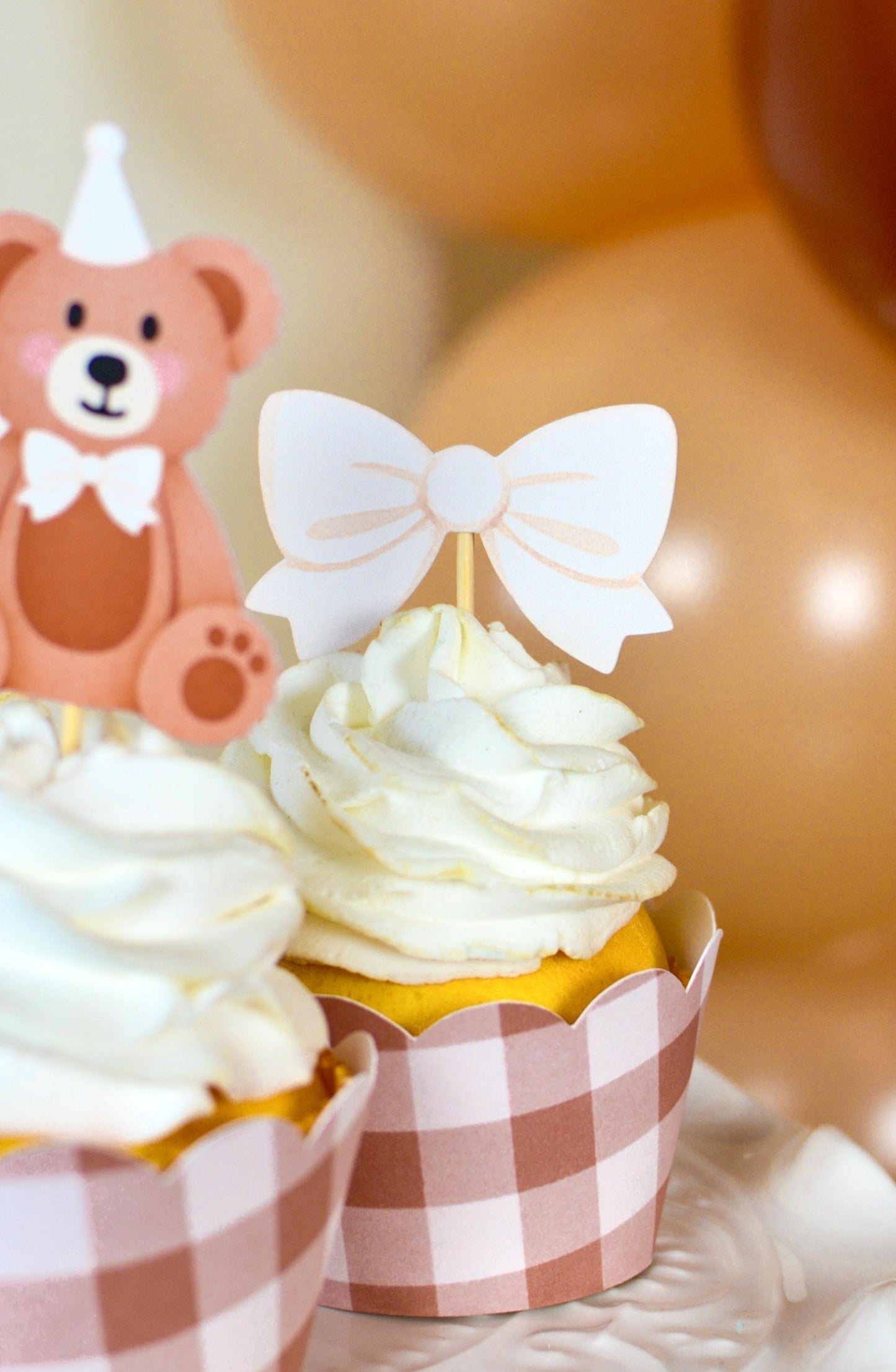 Teddy Bear Cupcake Toppers