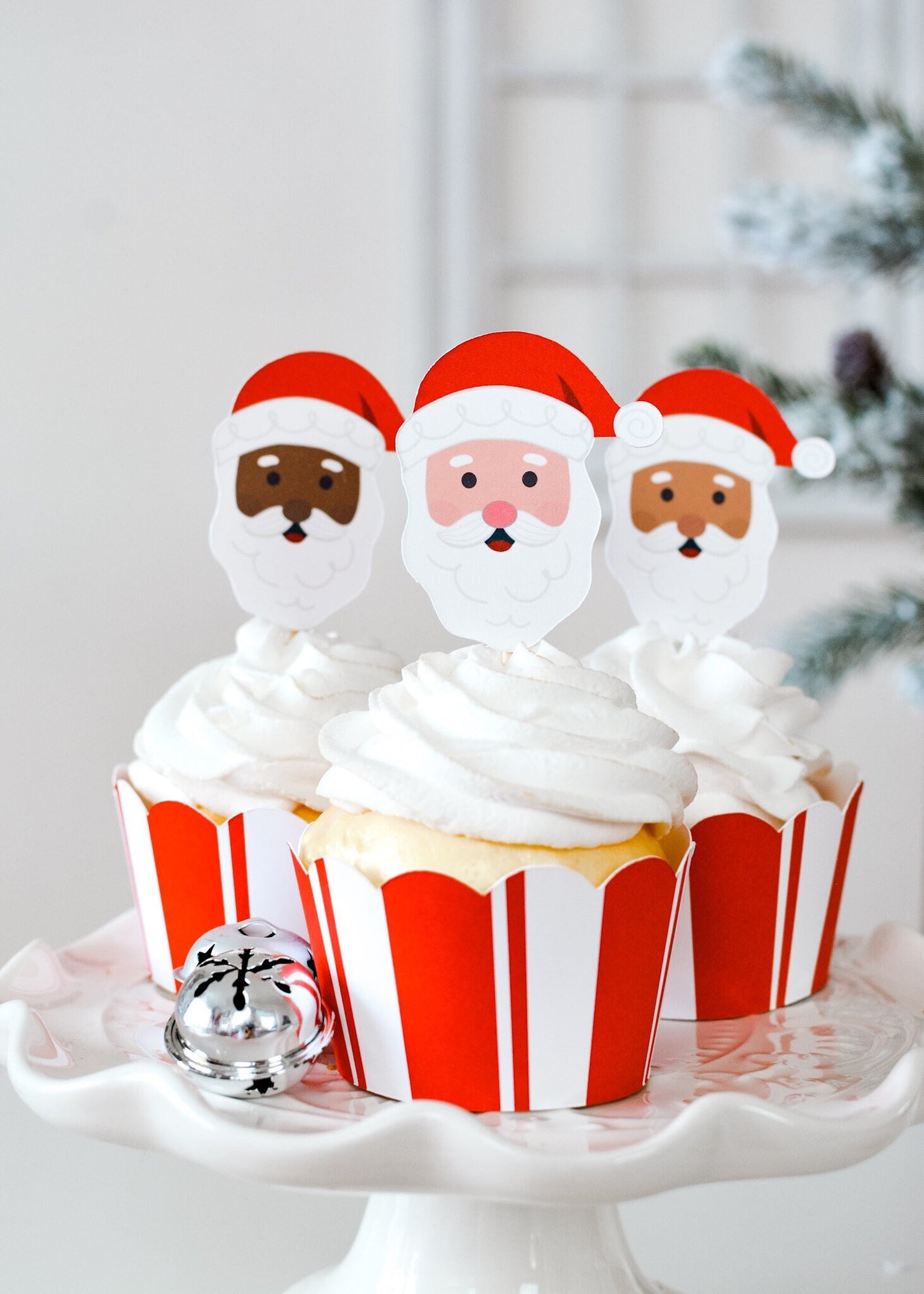 Santa Claus Cupcake Toppers