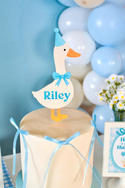 Personalized One Silly Goose Cake Topper, view 9