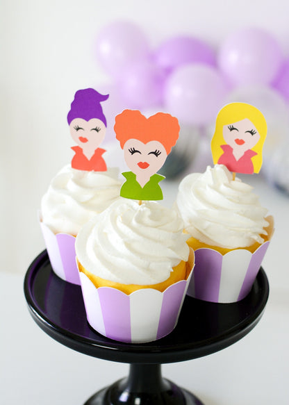 Hocus Pocus Cupcake Toppers, set of 5
