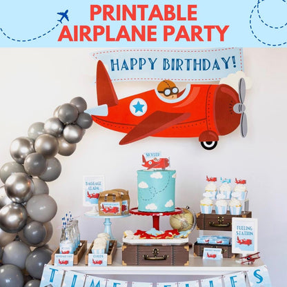 Printable Vintage Airplane Party Bundle