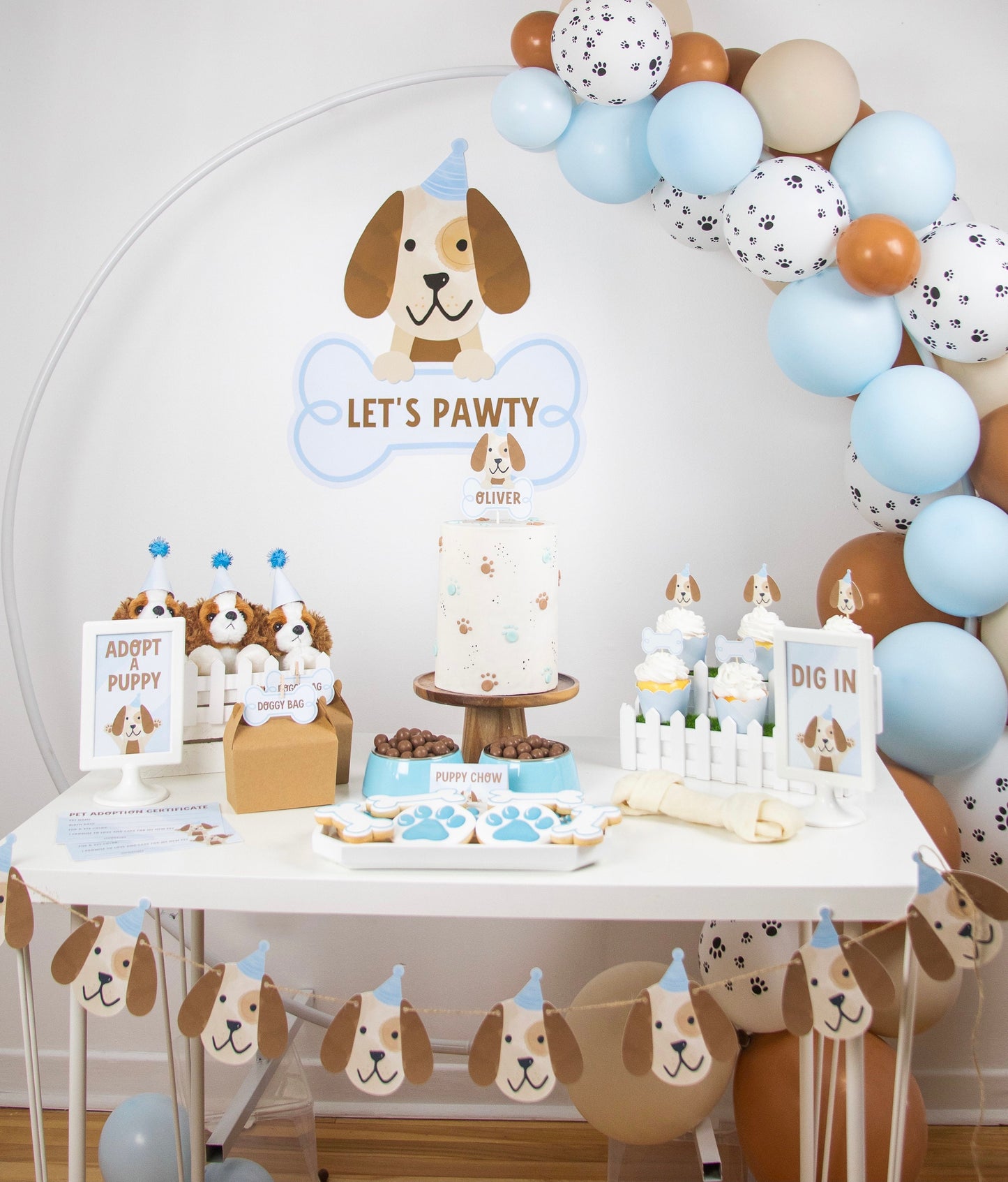 Puppy Dog Paper Straws