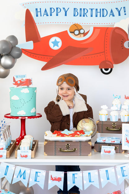 Printable Vintage Airplane Party Bundle, view 5