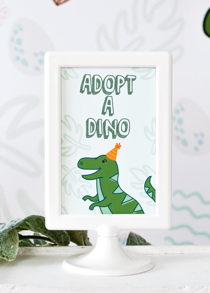 Adopt a Dinosaur Party Sign, view 2
