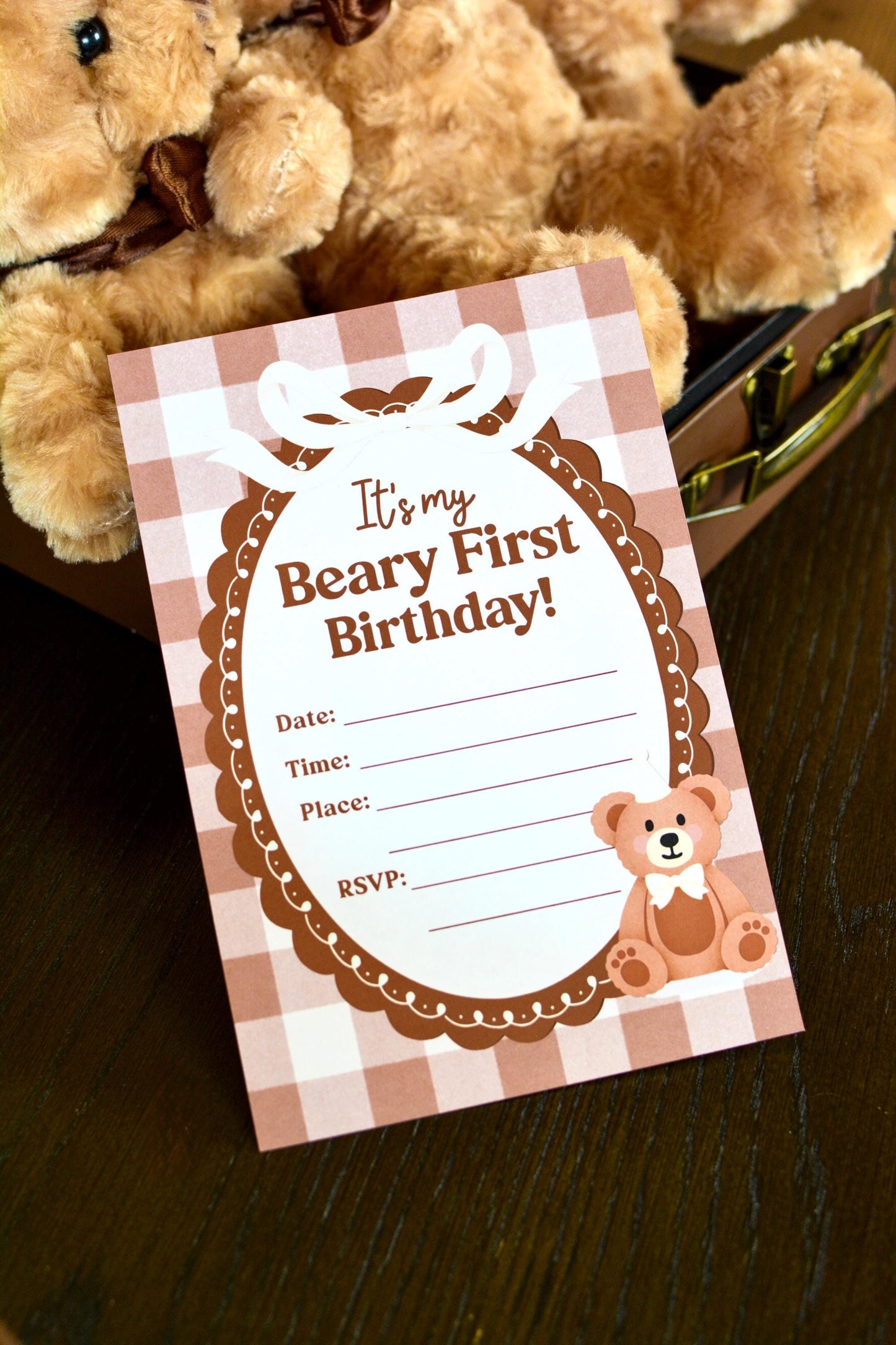 Teddy Bear Birthday Invitation Printable
