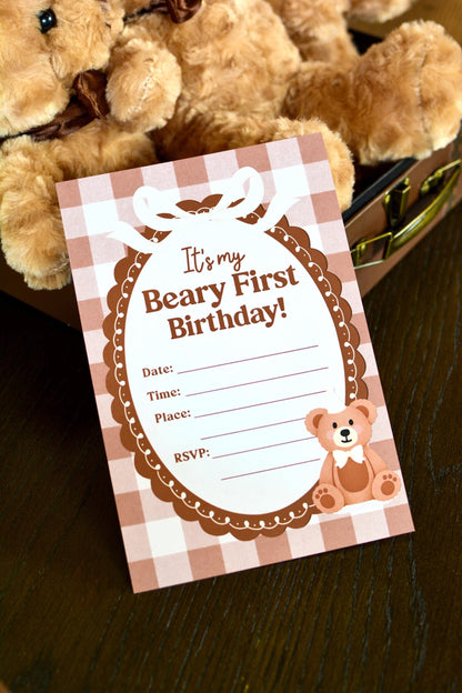 Teddy Bear Birthday Invitation Printable, view 6