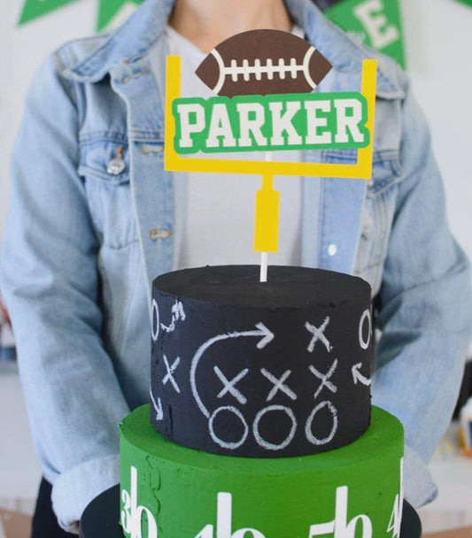 Personalized Football Cake Topper