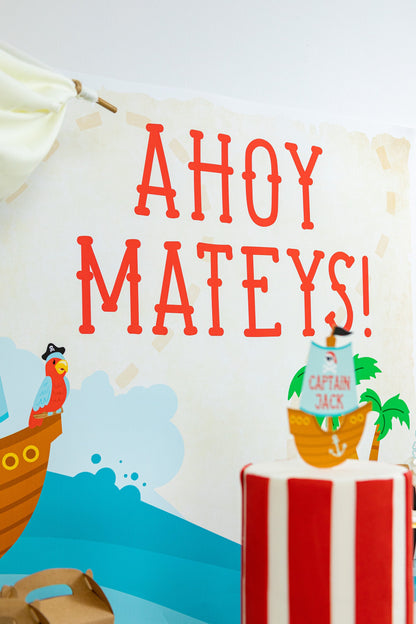 Printable Pirate Backdrop, view 2