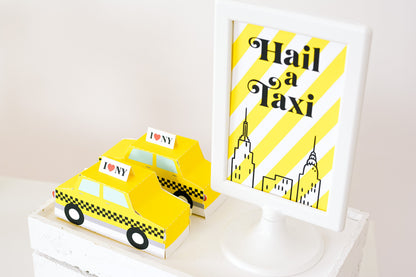 Hail a Taxi New York Party Sign, view 2