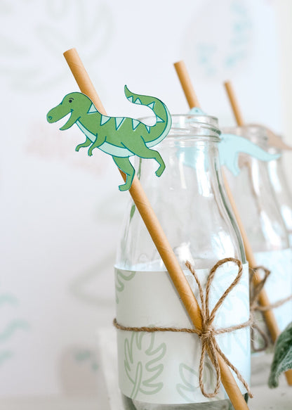 Dinosaur Paper Straws, set of 5, view 3