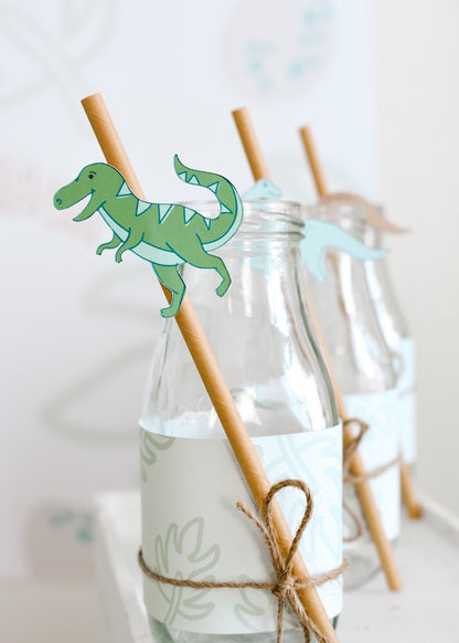 Dinosaur Paper Straws, set of 5, view 5