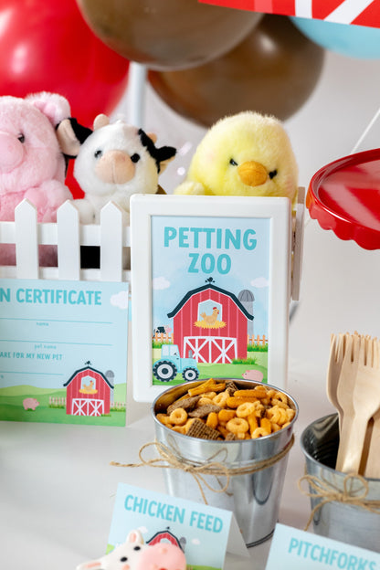 Petting Zoo Farm Party Sign, view 2