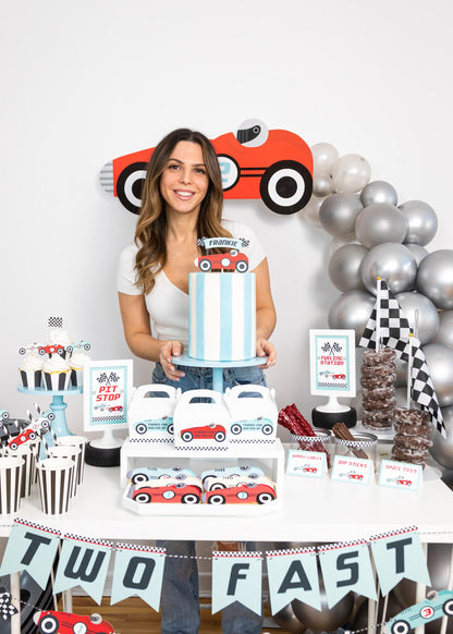Personalized Race Car Cake Topper, view 5