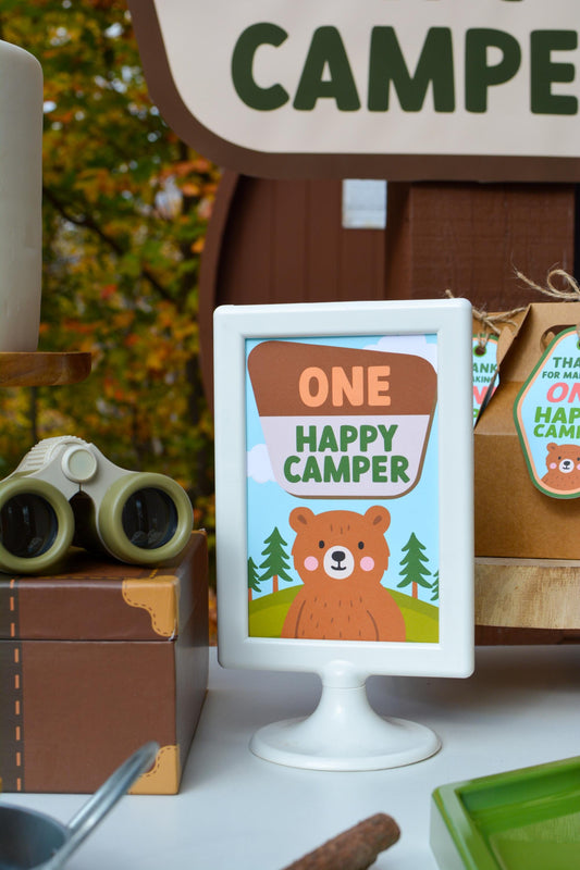 One Happy Camper Party Sign, view 2