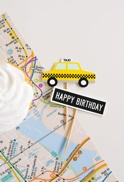 New York City Cupcake Toppers, set of 5, view 2