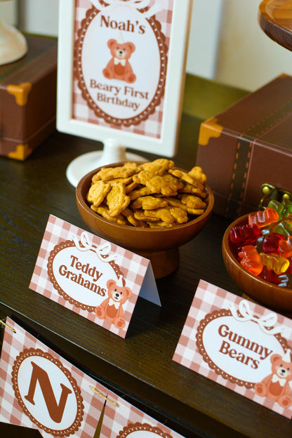 Personalized Teddy Bear Tent Cards, set of 4, view 6
