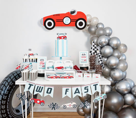 Two Fast Vintage Race Car Banner, view 2