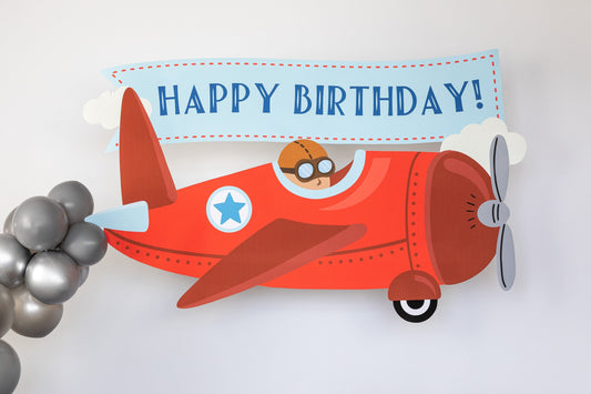 Printable Vintage Airplane Backdrop