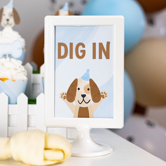 Dig In Puppy Dog Party Sign, view 2