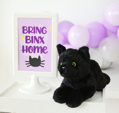 Bring Binx Home Sign for a Halloween birthday party, view 2