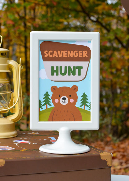 One Happy Camper Scavenger Hunt Sign