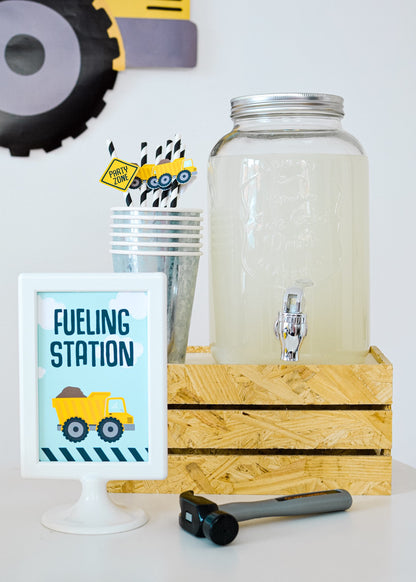 Fueling Station Construction Party Sign, view 3