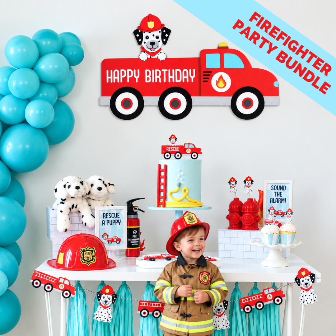 Personalized Firefighter Party Bundle cover