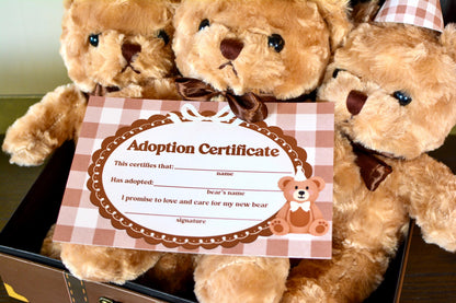Teddy Bear Adoption Certificate Printable, view 4