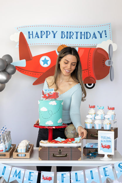 Printable Vintage Airplane Party Bundle, view 6