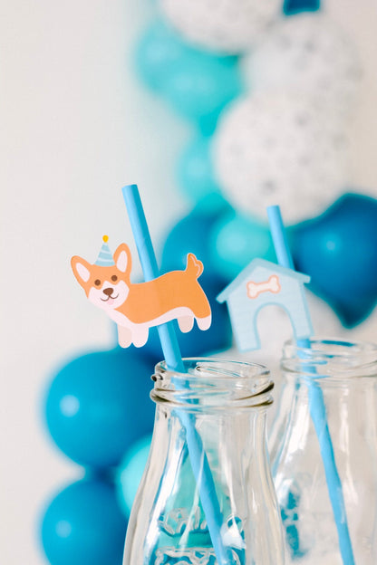 Corgi Party Paper Straws, set of 5, view 2
