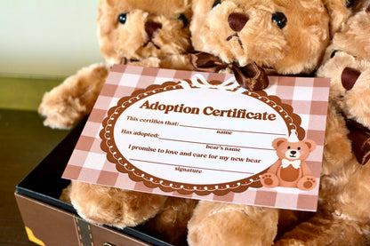 Teddy Bear Adoption Certificate Printable, view 3