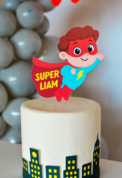 Personalized Superhero Cake Topper