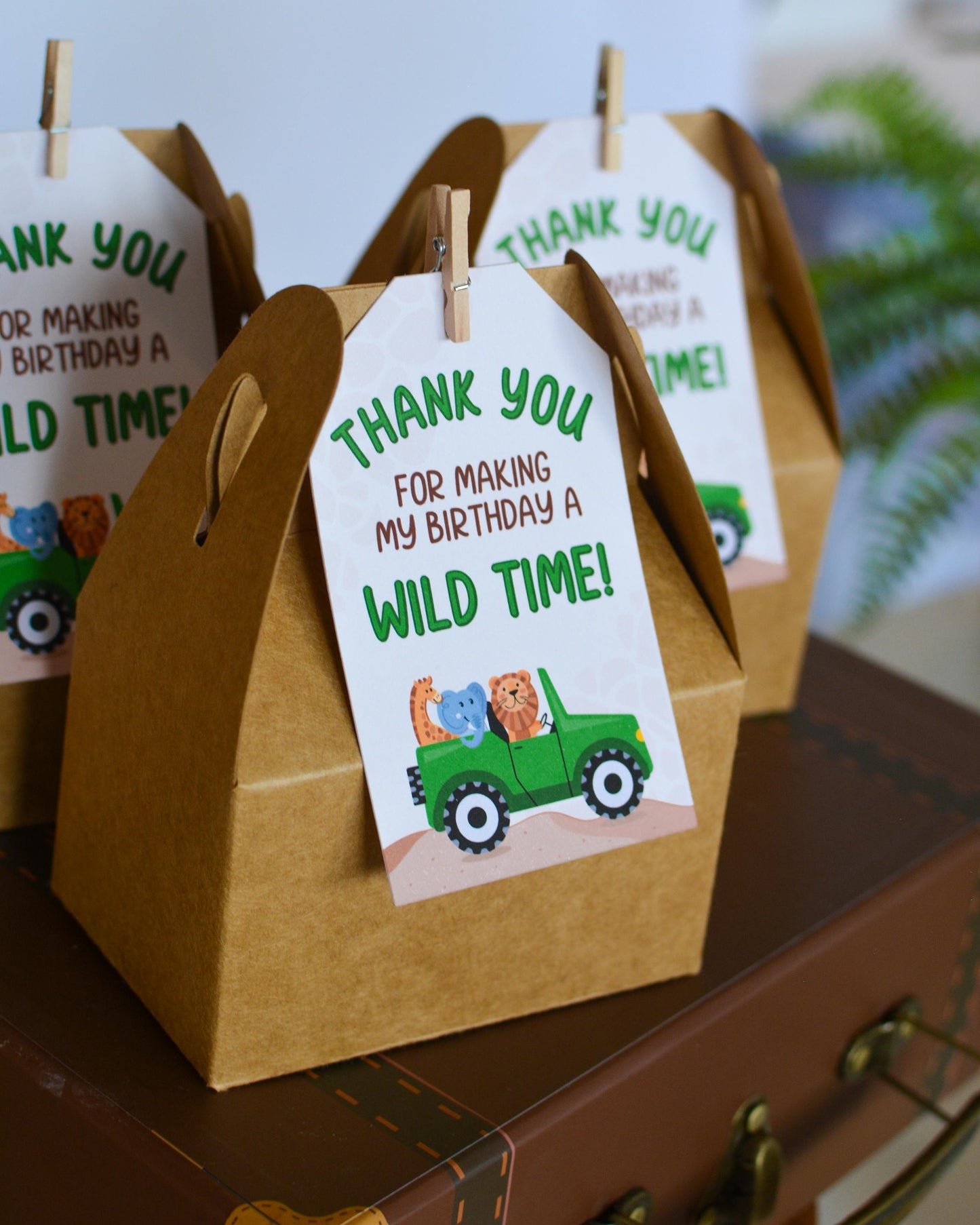 Safari Jungle Party Gift Tags