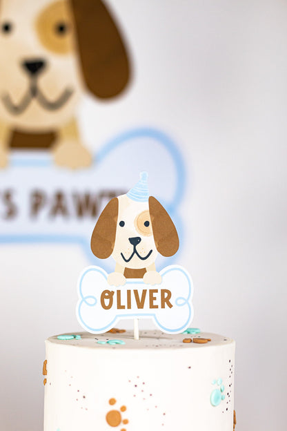 Personalized Puppy Dog Cake Topper, view 3