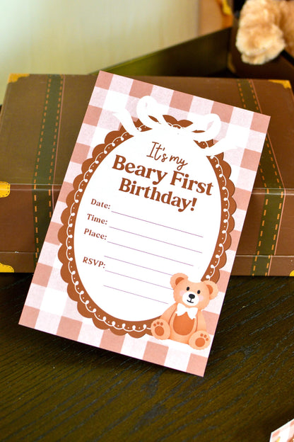 Teddy Bear Birthday Invitation Printable, view 5