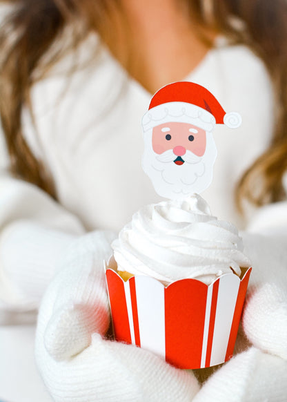Santa Claus Cupcake Toppers, set of 5, view 5