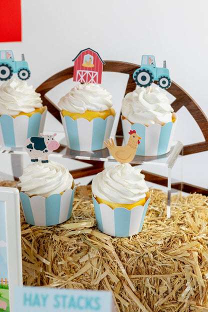 Farm Cupcake Toppers, set of 5, view 2